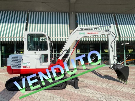 ESCAVATORE TAKEUCHI TB 145 CABINATO - MOTORE YANMAR - SOLO 890 ORE